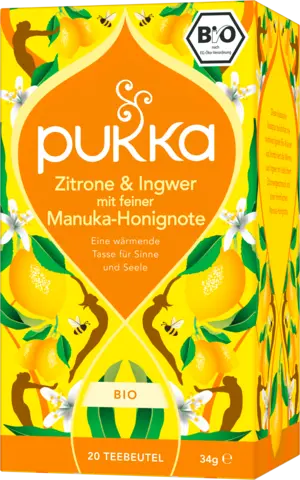 Bio Zitrone & Ingwer mit Manuka von PUKKA