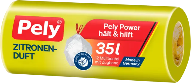 Müllbeutel Zitronen-Duft 35l mit Zugband von PELY
