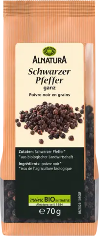 Bio Schwarzer Pfeffer ganz von ALNATURA