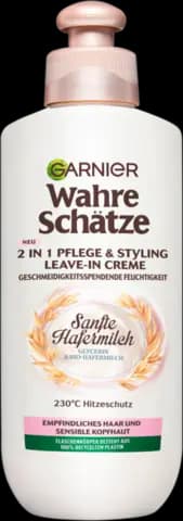 Wahre Schätze 2-in-1 Pflege&Styling Leave-In Creme Sanfte Hafermilch von WAHRE SCHÄTZE
