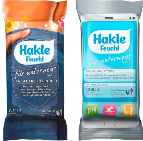 Feuchtes Toilettenpapier Reisepackung von HAKLE