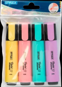 Textmarker mit Clip pastell von STYLEX