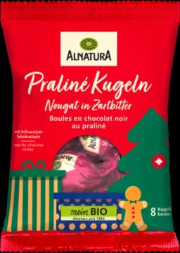 Bio Praline Kugeln Nougat Zartbitter von ALNATURA