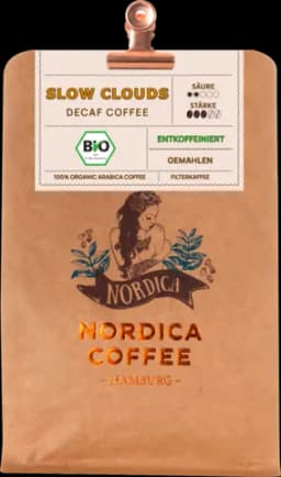 Clouds entcoffiniert gemahlen von NORDICA COFFEE