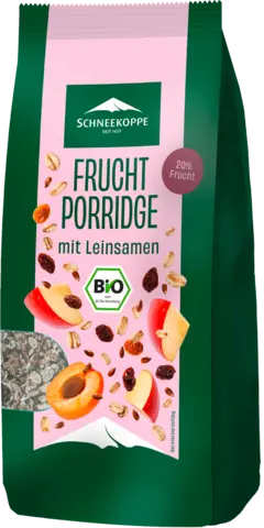 Bio Frucht Porridge mit Leinsamen von SCHNEEKOPPE