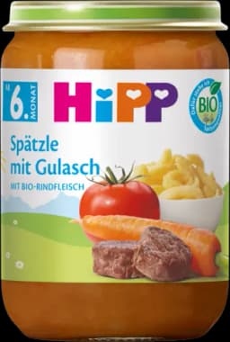 Bio Spätzle mit Gulasch von HIPP