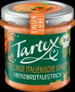 Bio Linsen Liebe Brotaufstrich Rote Linse italienische Kräuter von TARTEX