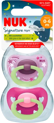 Beruhigungssauger Sign Night Silikon Gr. 1 von NUK