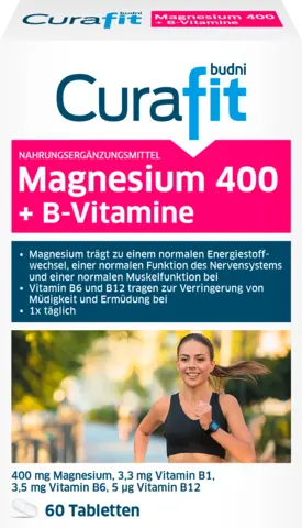 Magnesium 400 + B-Vitamine von CURAFIT