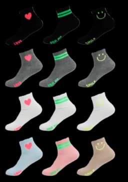 Unisex Tennissocken Cool Neon Gr.35-38/39-42 von HATS