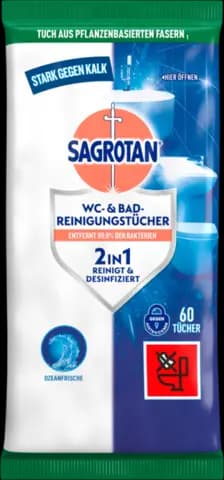 Reinigungstücher WC&Bad sortiert - Display von SAGROTAN