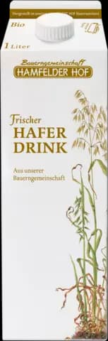 Frischer Haferdrink von HAMFELDER HOF