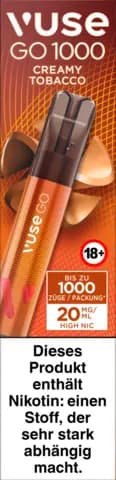Vuse Go Creamy Tobacco 1000 Züge 20mg 2ml von VUSE