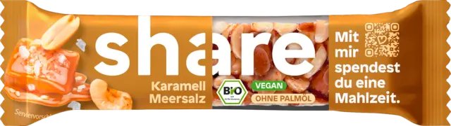 Bio Nussriegel Karamell & Meersalz von SHARE