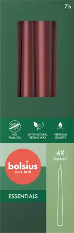 Spitzkerzen samtrot 245 x 24 mm von BOLSIUS