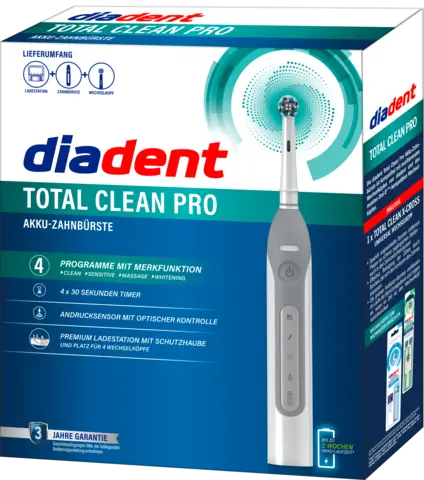 TOTAL CLEAN PRO Akku-Zahnbürste von DIADENT