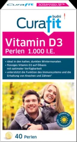 Vitamin D3 Perlen 1.000 i.E. von CURAFIT