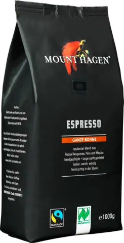 Bio Espresso ganze Bohne von MOUNT HAGEN