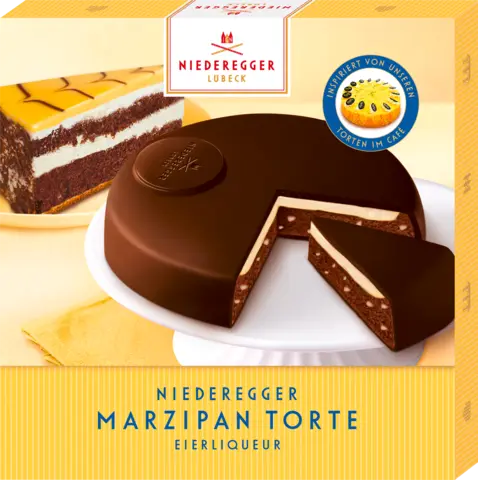 Marzipan-Torte Eierlikör in Zartbitter-Schokolade von NIEDEREGGER