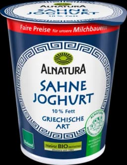 Bio Weidemilch Sahnejoghurt griechischer Art 10 % Fett von ALNATURA