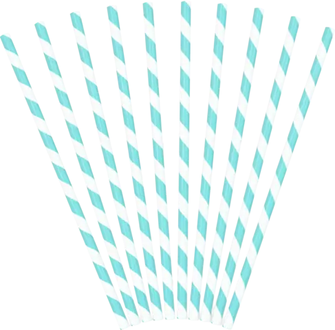 Papierstrohhalme hellblau von DIV.SAISONMARKEN