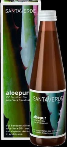 Aloepur, 100 % reiner Aloe Vera Direktsaft von SANTAVERDE