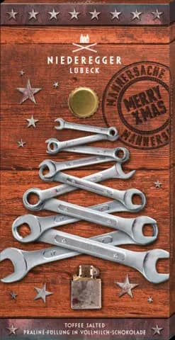 Weihnachtsschokolade Toffee Salted Männersache von NIEDEREGGER