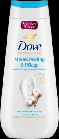 Duschcreme Mildes Peeling&Pflege Baumwoll- und Meeresmineralienduft von DOVE ADVANCED