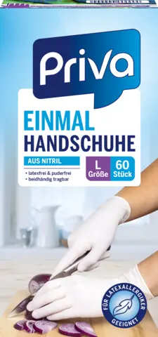 Einmalhandschuhe weiß Gr. L von PRIVA