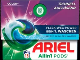All in 1 Colorwaschmittel Flüssig Pods von ARIEL