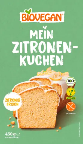 Bio Mein Zitronenkuchen Backmischung von BIOVEGAN
