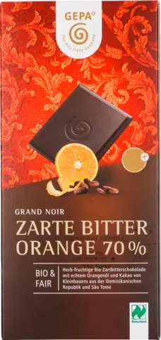 Bio Grand Noir Zarte Bitter Orange 70% von GEPA