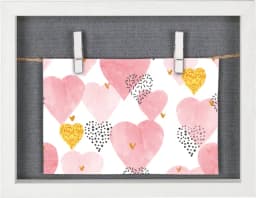 Bilderrahmen Muro mit Schnur und Klammern weiß 16,5 x 21,5 cm von HAMA