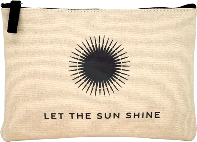Schminktasche Canvas Let the sun shine beige von SOAPLAND