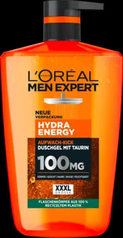 Hydra Energy Taurin Duschgel Aufwach-Kick Waschgel XXXL von LOREAL