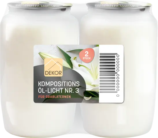 Kompositionsöllicht Nr. 3, weiß von BOLSIUS