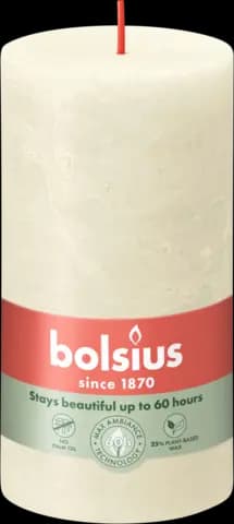 Stumpenkerze Rustic weiche perle von BOLSIUS