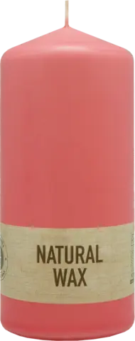 Natural Wax Stumpenkerze Stearin gepresst altrosa 422 6,8 x 15cm von CUP CANDLE