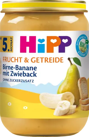 Bio Frucht & Getreide Birne-Banane mit Zwieback ab 5. Monat von HIPP