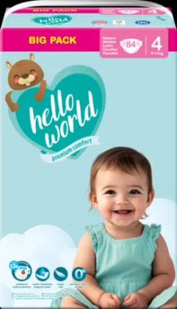 Windel Gr. 4 Maxi JUMBO 9-14 kg von HELLO WORLD