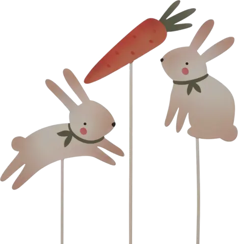 Topfstecker Cleo Hase Thekendisplay 3-fach sortiert 28 cm von BOLTZE