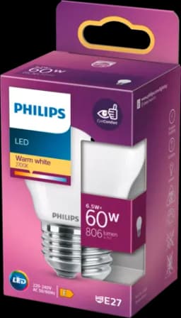 LED Filament-Kerzenlampe, P45 E27, Milchglas, 60 W von PHILIPS