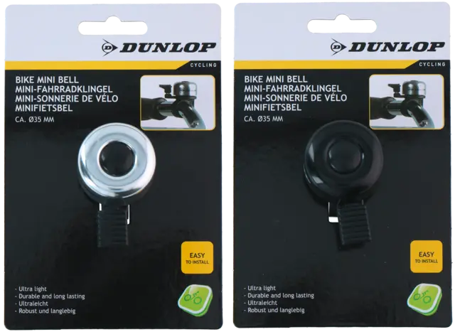 Dunlop Mini Fahrradklingel 35mm farblich sortiert von DUNLOP
