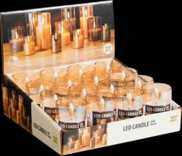 Ledkerze im Glas 7cm von DIV.SAISONMARKEN