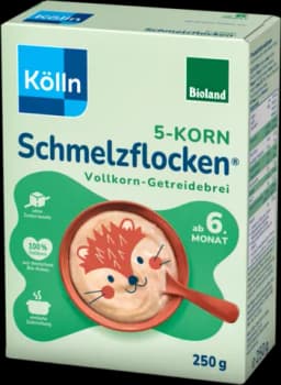 Bio Schmelzflocken 5-Korn Vollkorn-Getreidebrei ab 6.Monat von KOELLN