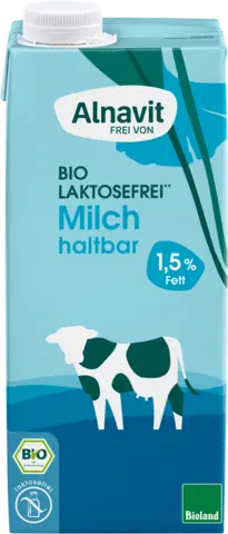 Bio Laktosefreie H-Milch 1,5 % Fett von ALNAVIT
