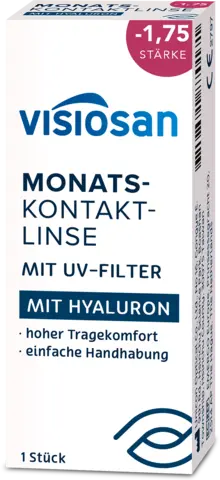 Monatslinse Hyaluron -1,75 mit UV-Filter von VISIOSAN