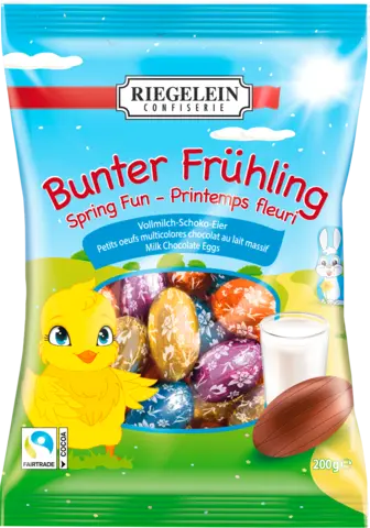 Bunter Frühling Vollmilch-Schoko-Eier von RIEGELEIN