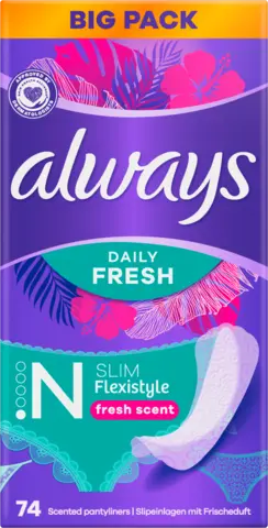Daily Fresh Flexistyle Slim Slipeinlagen mit Frischeduft Big Pack von ALWAYS