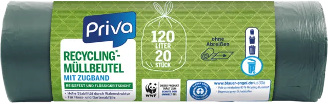 Recycling Müllsack Zugband von PRIVA